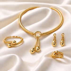 4pcs Jewelry Set Necklace Earring Bracelet Rring for the occassion