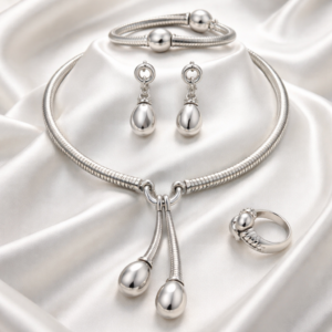4pcs Jewelry Set Necklace Earring Bracelet Rring for the occassion