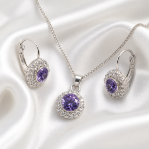 18k Gold plated rhinestone vintage moon crystal earring