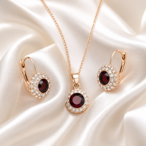 18k Gold plated rhinestone vintage moon crystal earring