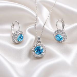 18k Gold plated rhinestone vintage moon crystal earring