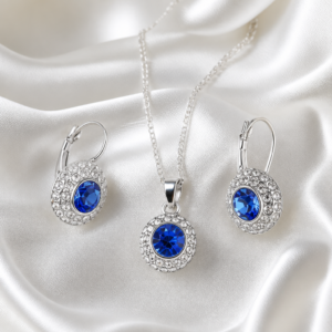 18k Gold plated rhinestone vintage moon crystal earring